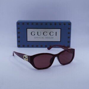 Gucci GG1826SK 003 Geometric Sunglasses - Burgundy